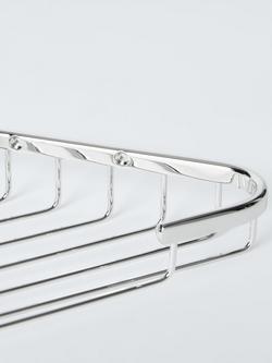 John Lewis Opus Corner Shower Basket - view 2, Chrome