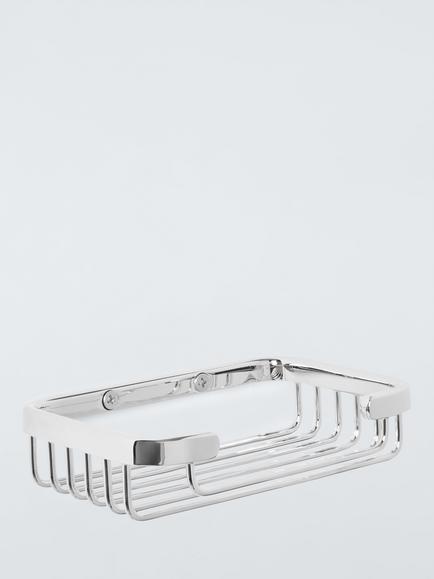 John Lewis Opus Shower Basket, Chrome