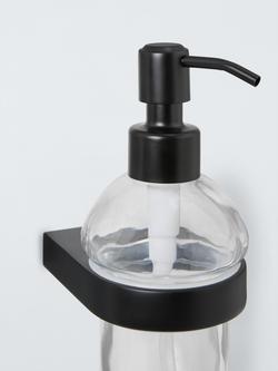 John Lewis Opus Wall Mounted Soap Dispenser and Holder - view 2, Black