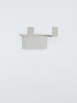 John Lewis Modernist Double Robe Hook, Silver, 