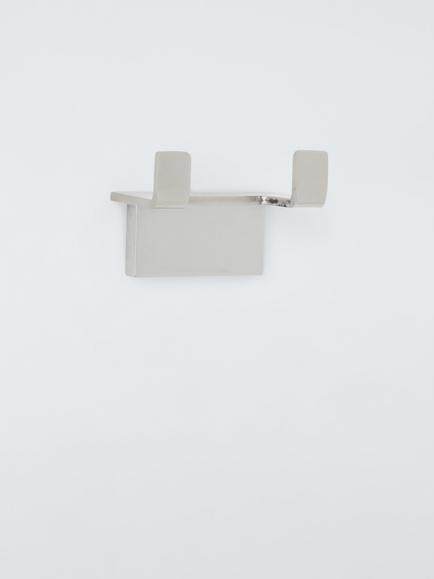 John Lewis Modernist Double Robe Hook, Silver, 