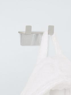 John Lewis Modernist Double Robe Hook, Silver - view 2, 