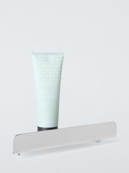 John Lewis Modernist Corner Shower Shelf, Silver - view 2, 