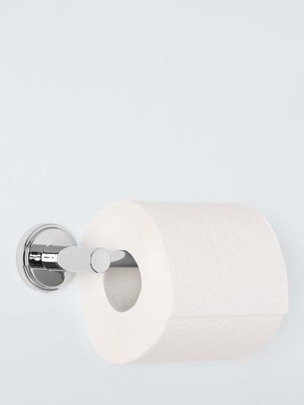 John Lewis Orbit Bar Toilet Roll Holder - view 2, Chrome