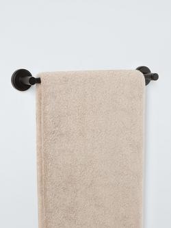 John Lewis Orbit Single Towel Rail, 32cm - view 2, Black