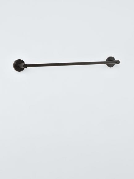 John Lewis Orbit Single Towel Rail, 45cm, Black