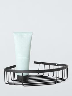 John Lewis Orbit Corner Shower Basket - view 2, Black