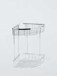 John Lewis Opus Double Shower Basket, Silver