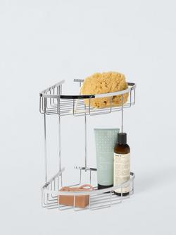 John Lewis Opus Double Shower Basket, Silver - view 2, 