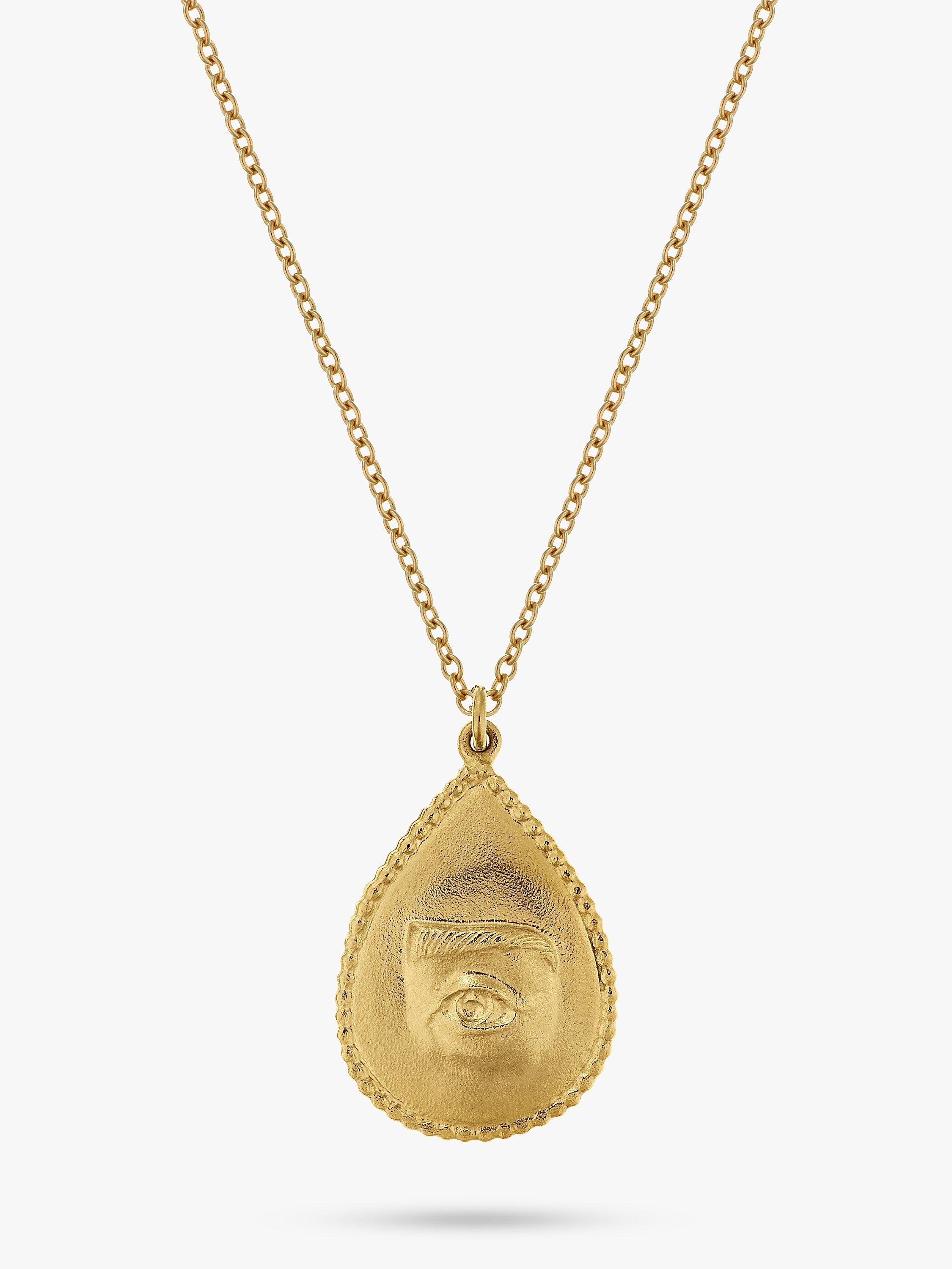 Alex Monroe Token Pendant Necklace, Gold