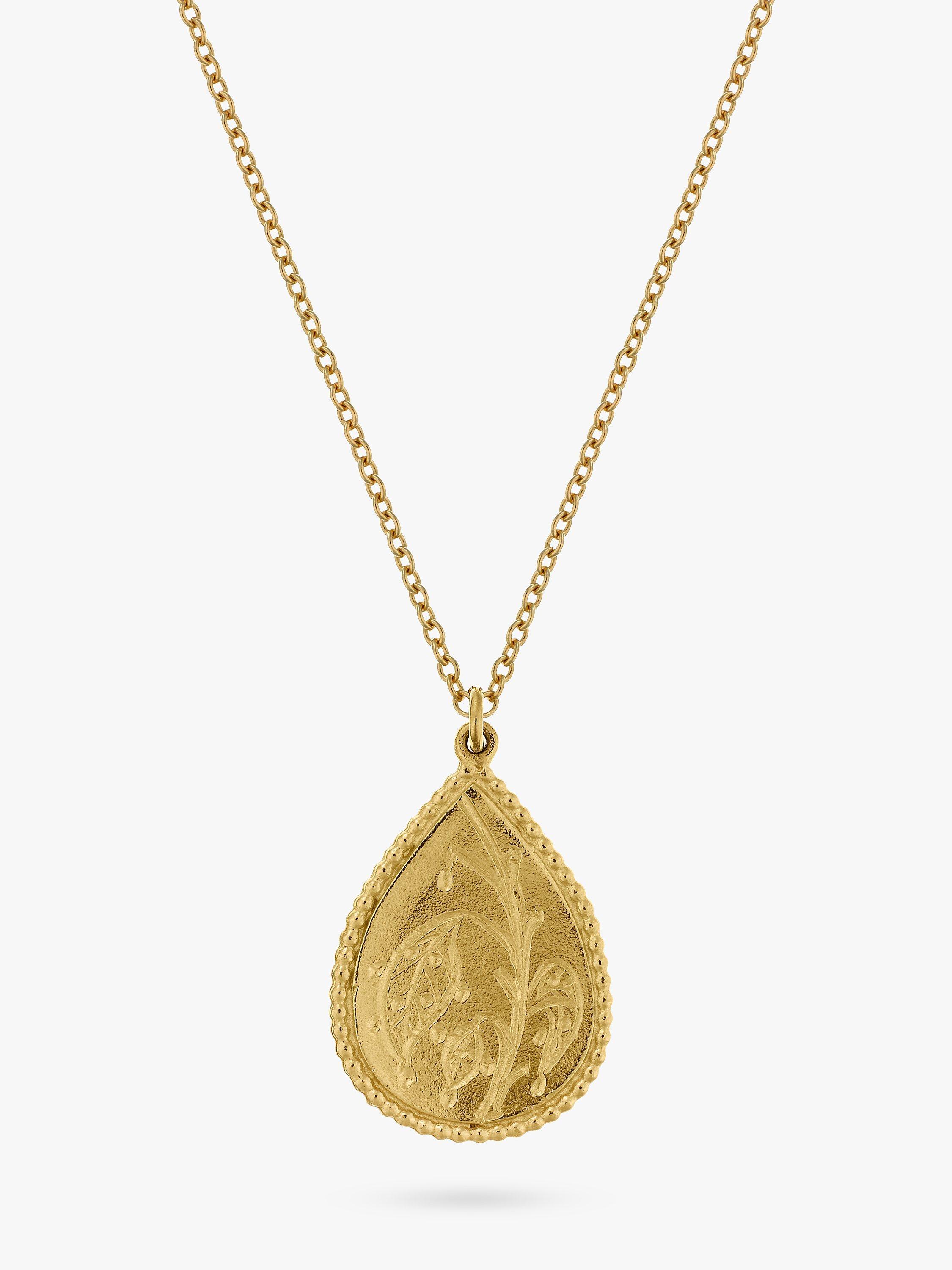 Product image 3 of 4, which shows Alex Monroe Token Pendant Necklace, Gold