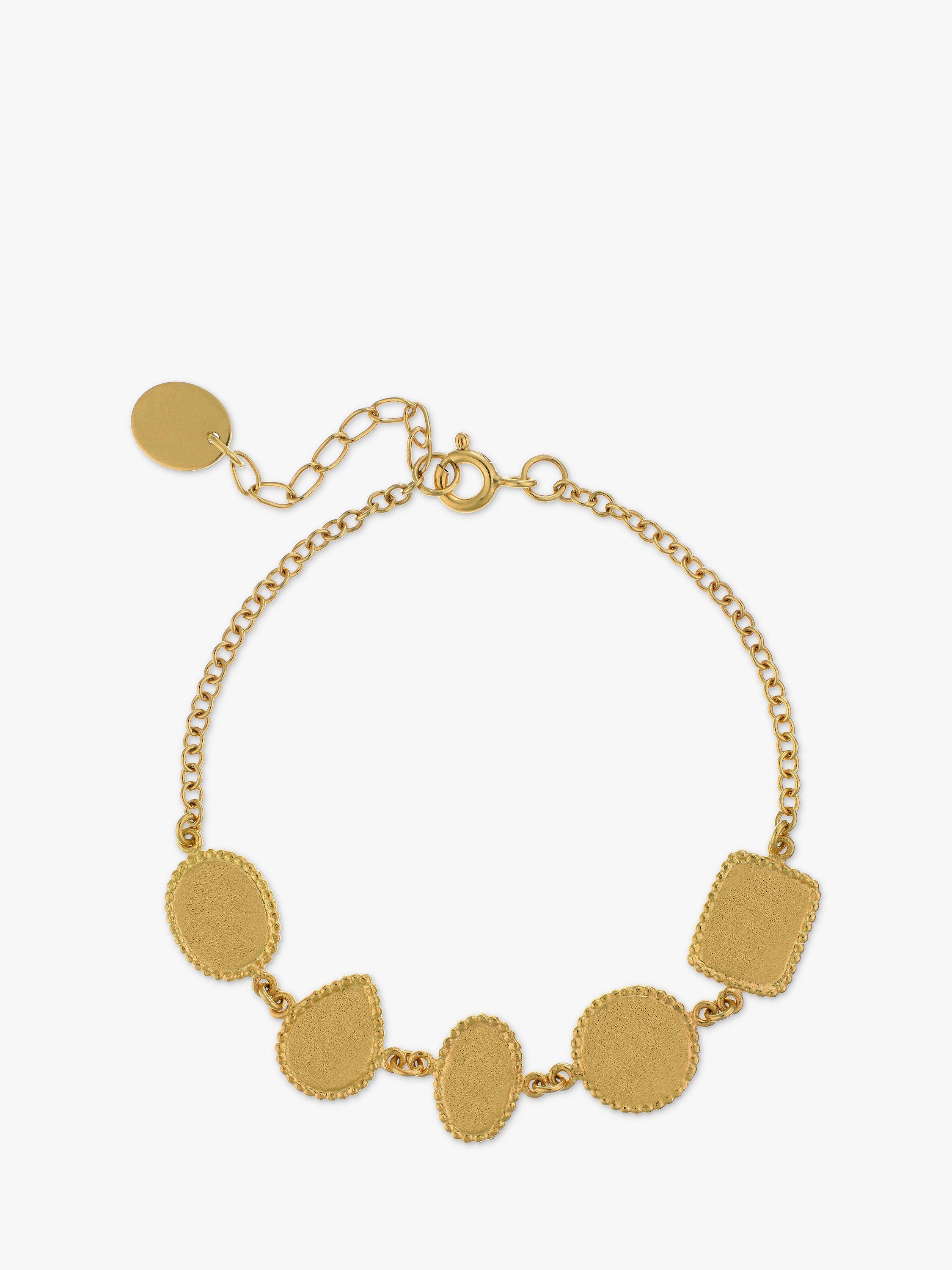 Product image 3 of 4, which shows Alex Monroe Senses Token Charm Bracelet, Gold