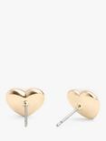 Coach Enamel Heart Stud Earrings, White