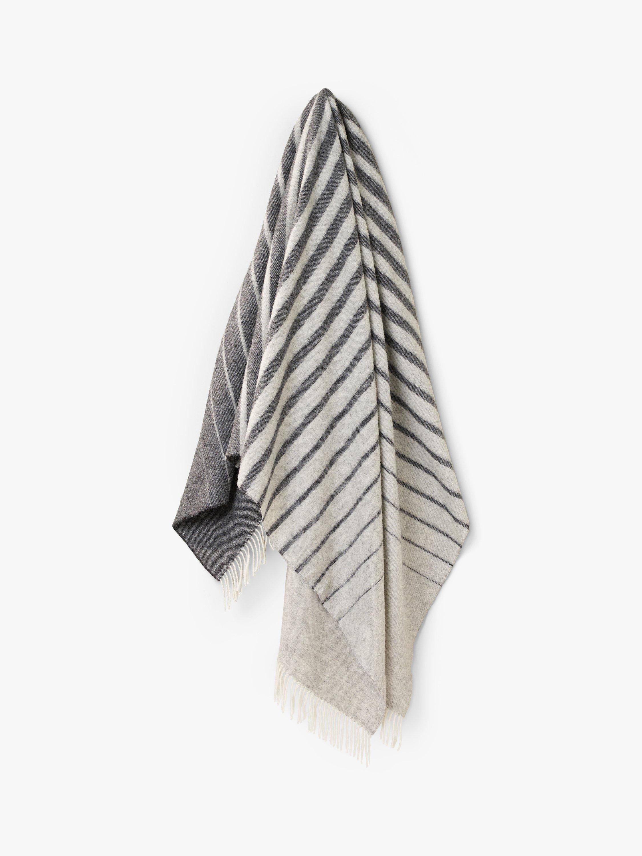 Bronte by Moon Albion Merino Wool Throw, Grey
