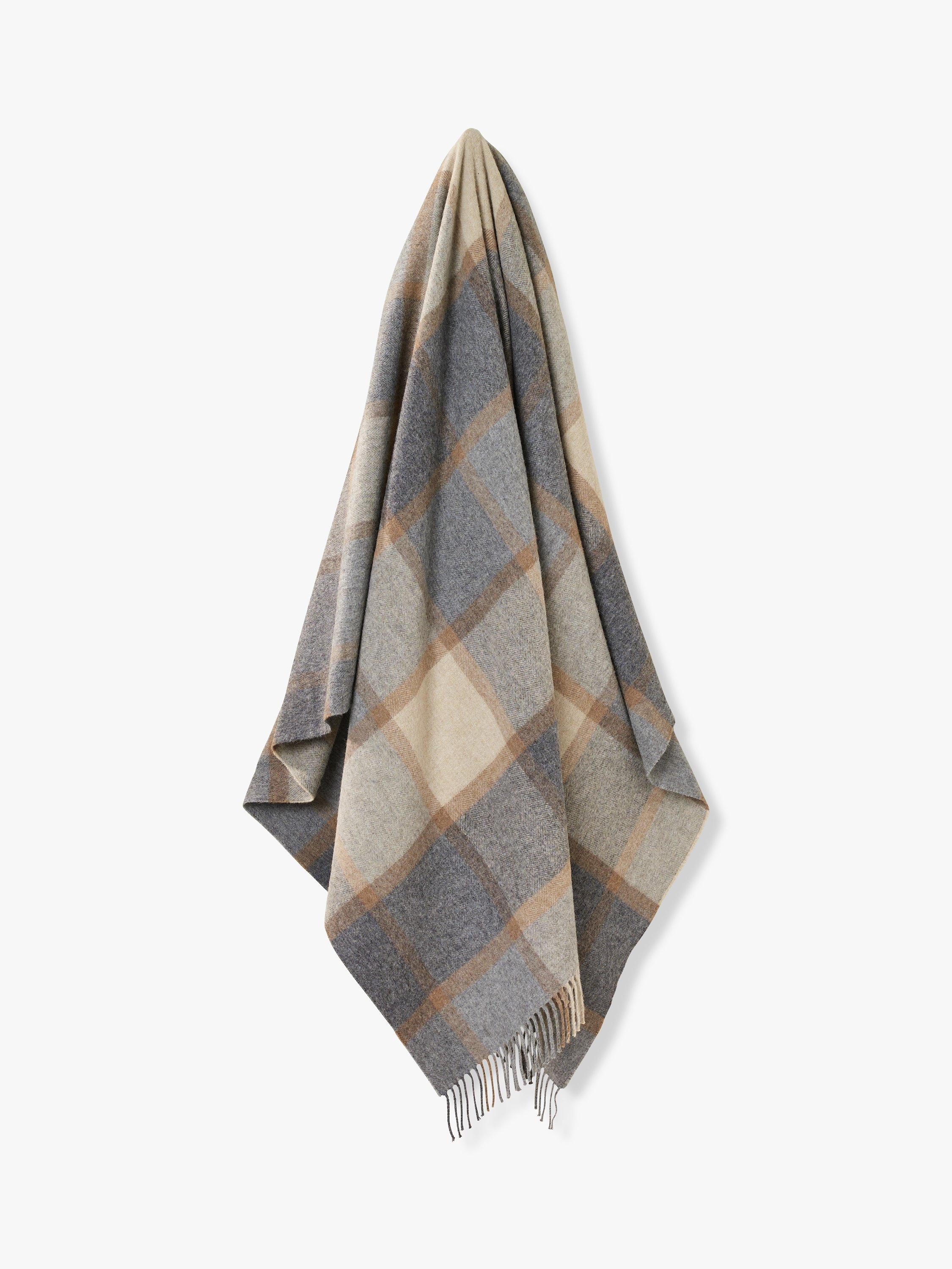 Bronte by Moon Window Pane Merino Wool Throw, Multi