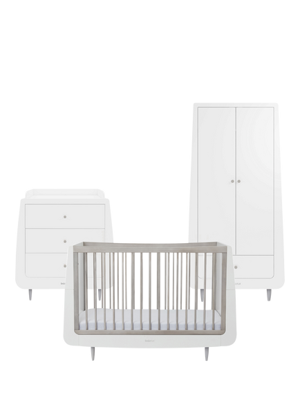 Snüz Snüzkot Skandi 3 Piece Nursery Furniture Set, Silver Birch