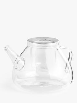 John Lewis Icon Glass Teapot with Infuser, Clear