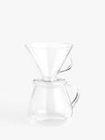 John Lewis Icon Glass Pour Over Coffee Maker, 590ml, Clear