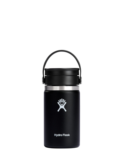 Hydro Flask Double Wall Vacuum Insulated Stainless Steel Wide Mouth Travel Mug, 355ml, Black