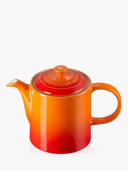 Le Creuset Stoneware Grand Teapot, 1.3L - view 2, Volcanic
