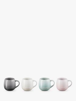 Le Creuset Coupe Stoneware Mug, Set of 4, 320ml, Assorted, Multi