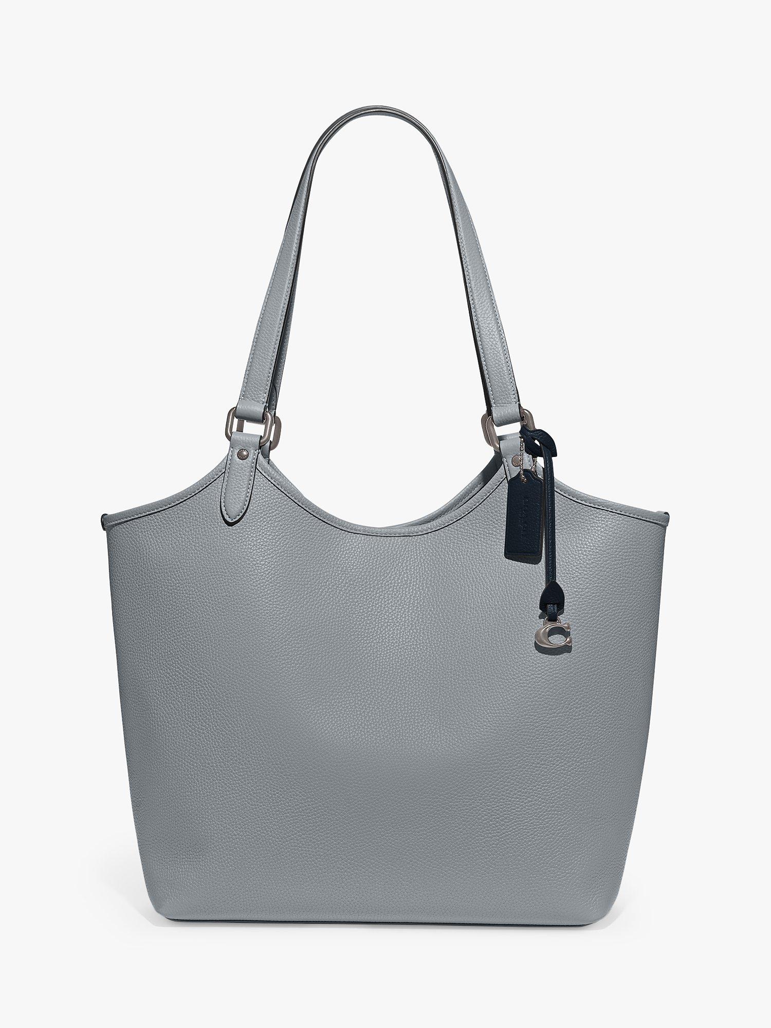 Coach Leather Day Tote Bag Blue Grey