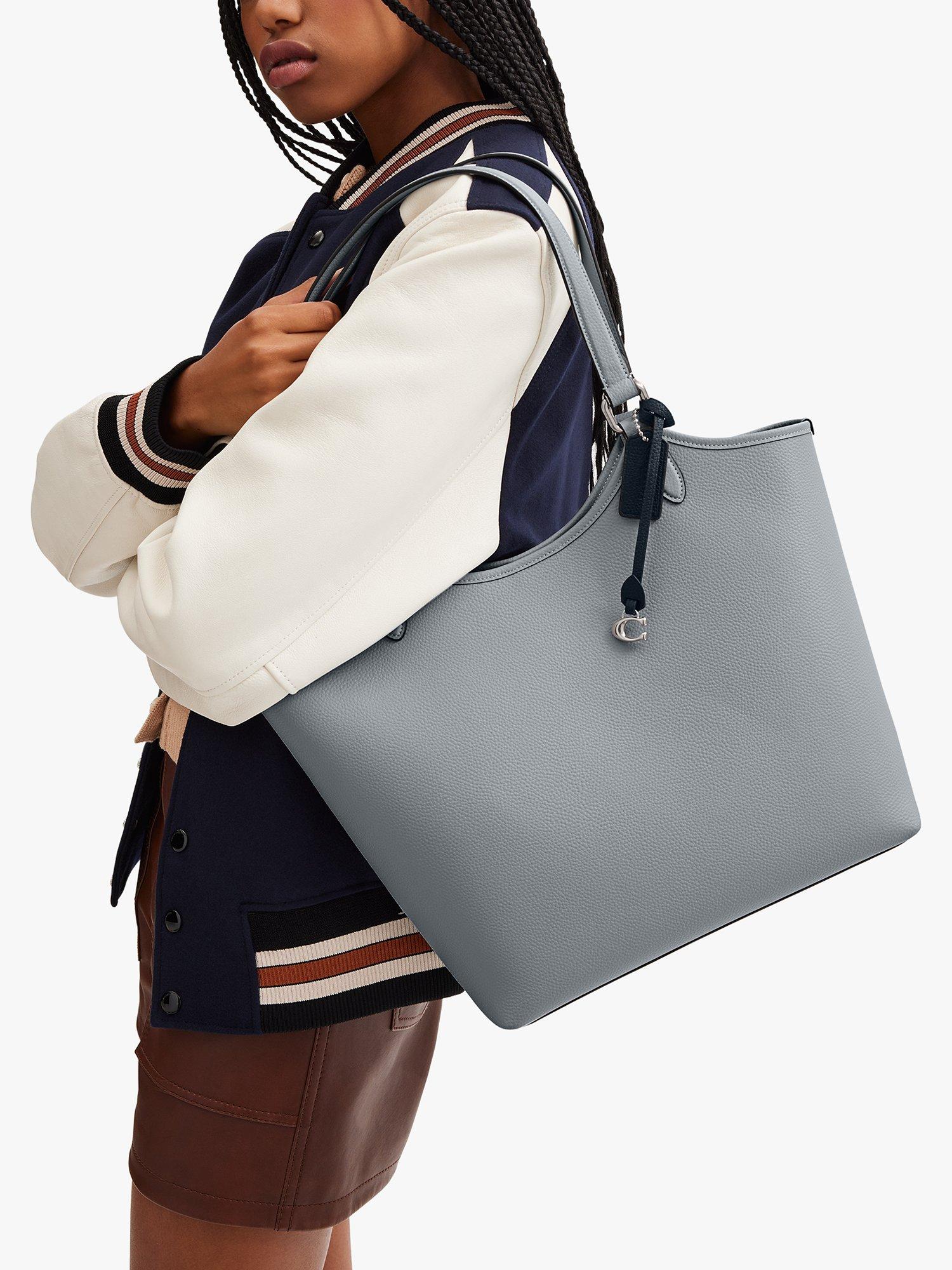 Coach Leather Day Tote Bag, Blue Grey