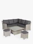 KETTLER Palma Signature 6-Seater Mini Corner Garden Lounging/Dining Set with Glass Top High/Low Table