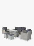 KETTLER Palma Signature 7-Seater Garden Lounging/Dining Set with Glass Top High/Low Table