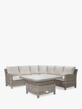 KETTLER Palma Grande 10-Seater Corner Garden Lounging/Dining Set with Glass Top High/Low Table, White Wash/Grey Taupe