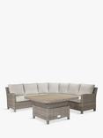 KETTLER Palma Grande 10-Seater Corner Garden Lounging/Dining Set with Slatted Top High/Low Table, White Wash/Grey Taupe