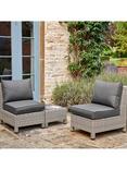 KETTLER Palma 2-Seater Low Companion Garden Lounging Set, White Wash/Grey Taupe