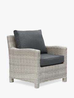 KETTLER Palma Garden Armchair, White Wash/Grey Taupe