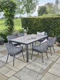 KETTLER Malo 6-Seater Garden Dining Table & Chairs Set, Grey