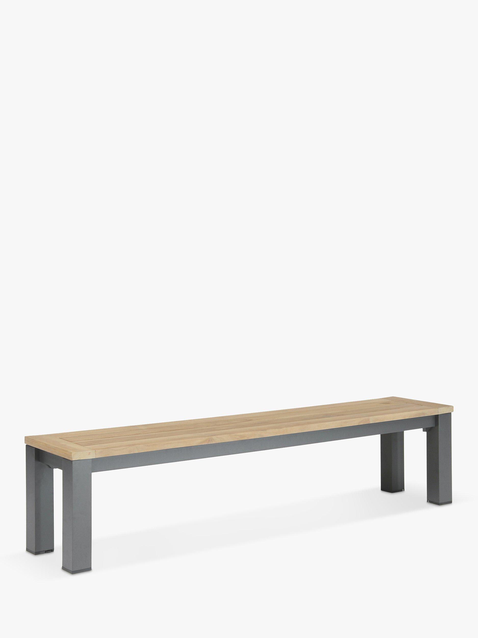 KETTLER Elba Garden Dining Bench, FSC-Certified (Teak Wood), 195cm, Grey/Natural