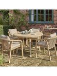 KETTLER Cora 6-Seater Round Garden Dining Table, FSC-Certified (Acacia Wood), Natural