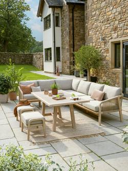 KETTLER Cora 6-Seater Corner Garden Lounging Set, FSC-Certified (Acacia Wood), Smoke White - view 2, Smoke White