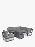 Menos by KETTLER Versa 5-Seat Corner Garden High-Low Table & Chairs Set, Grey