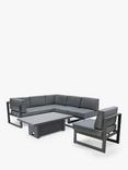 Menos by KETTLER Versa 5-Seat Corner Garden High-Low Table & Chairs Set, Grey
