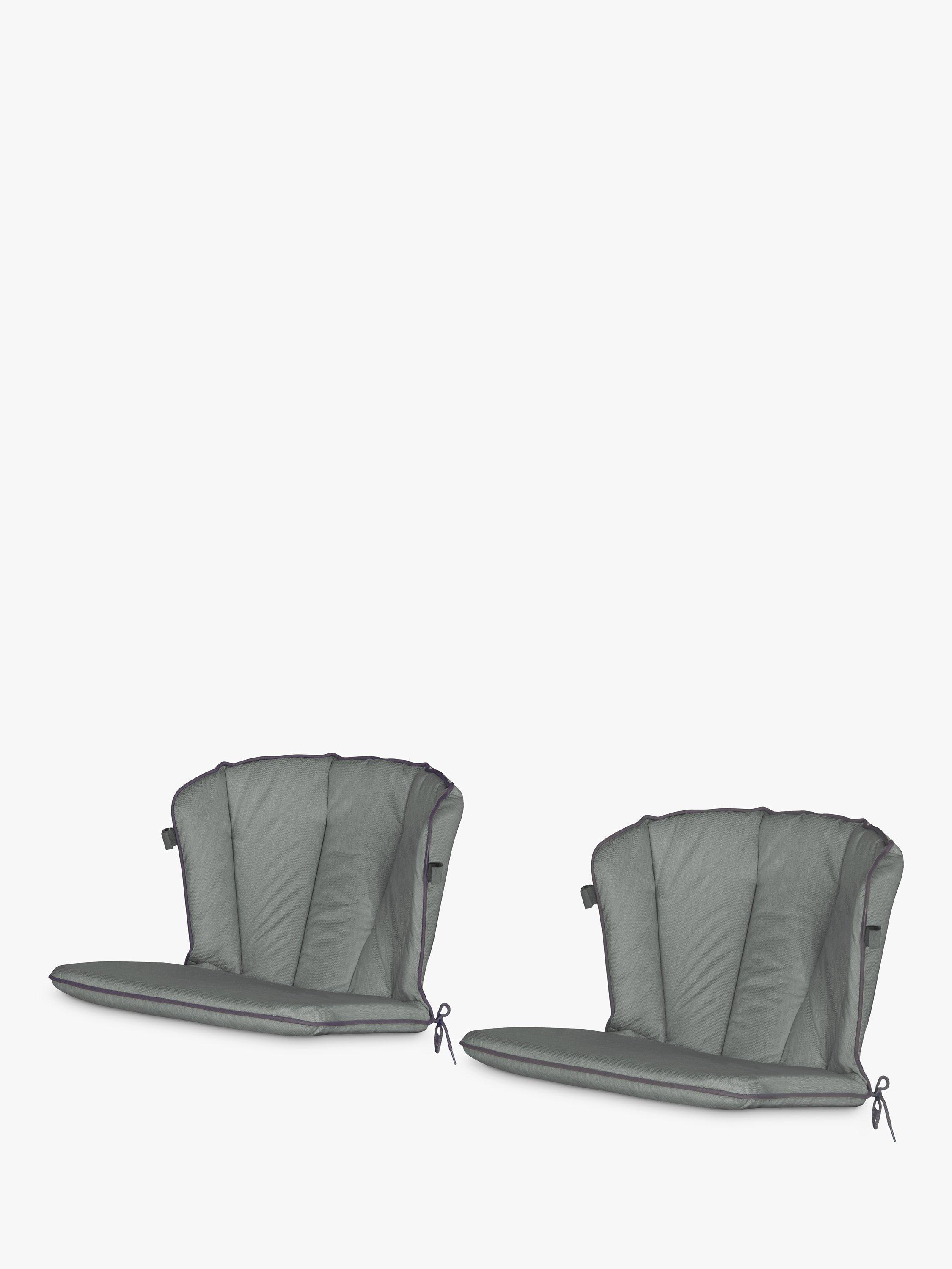 John Lewis Henley by KETTLER Round Chair Cushion, Set of 2, Slate