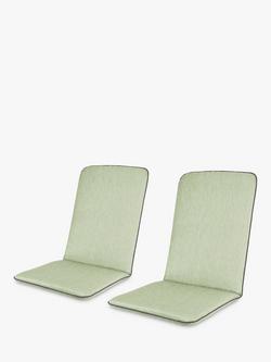 John Lewis Henley by KETTLER Reclining Garden Chair Cushion, Set of 2, Sage
