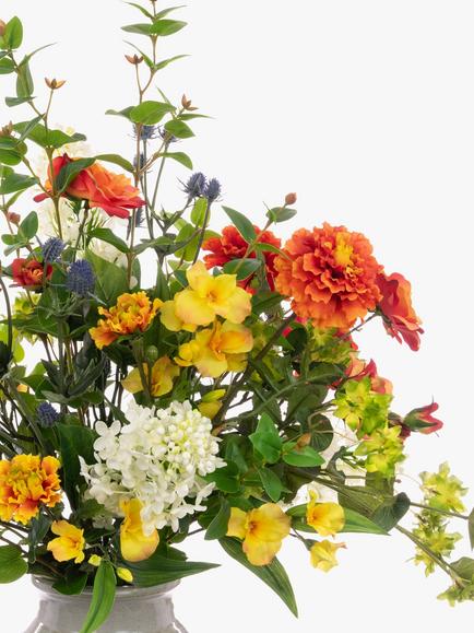 Floralsilk Artificial Rose, Lilac & Marigold in Ceramic Vase, H70cm, Multi - view 2, Multi