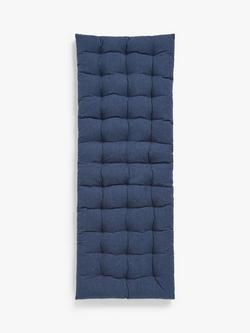 John Lewis Indoor/Outdoor Bench Cushion, Blue Navy