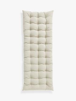 John Lewis Indoor/Outdoor Bench Cushion, Greige