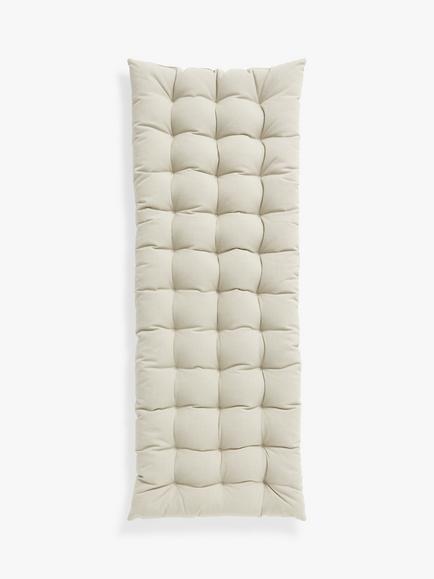 John Lewis Indoor/Outdoor Bench Cushion, Greige