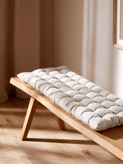 John Lewis Indoor/Outdoor Bench Cushion - view 2, Greige