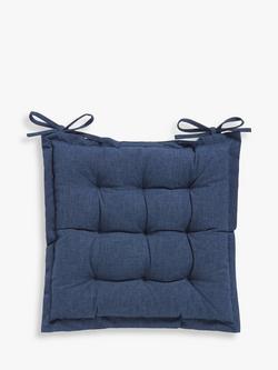 John Lewis Indoor/Outdoor Seat Pad, Navy Blue