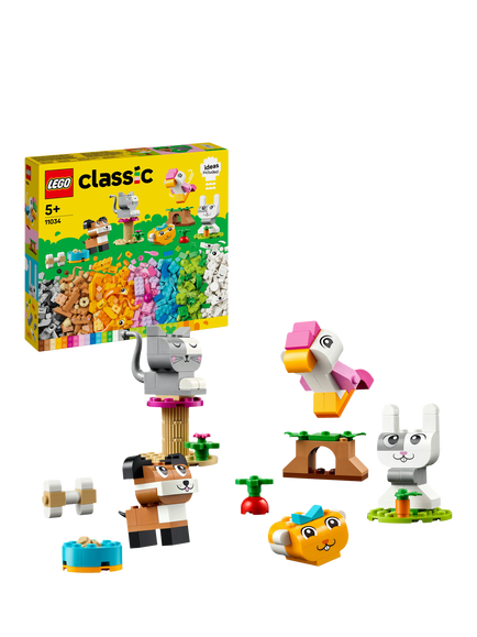 LEGO Classic Creative Pets Animal Toys with Bricks 11034, Multi