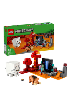 LEGO Minecraft The Nether Portal Ambush Building Toy 21255, Multi