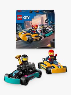 LEGO City Go-Karts and Race Drivers Vehicle Toys Set 60400, Multi